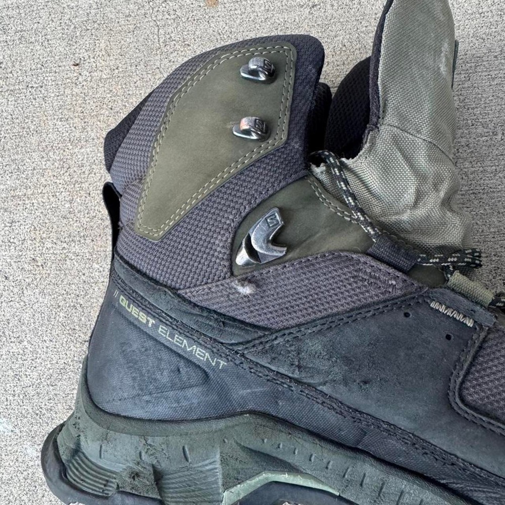 GREEN SALOMON QUEST ELEMENT HIKING BOOTS - Picture 8 of 8